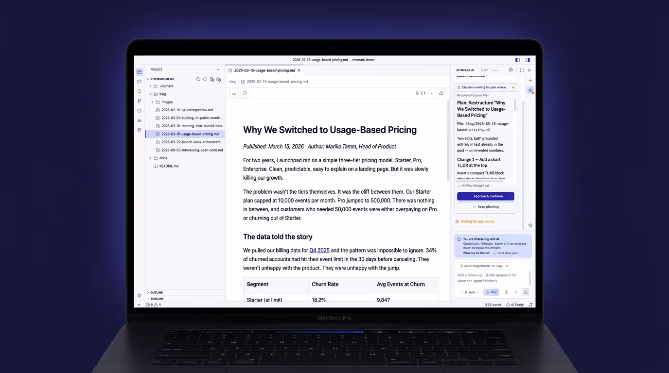 Ritemark v1.8.6: Plan mode that actually holds