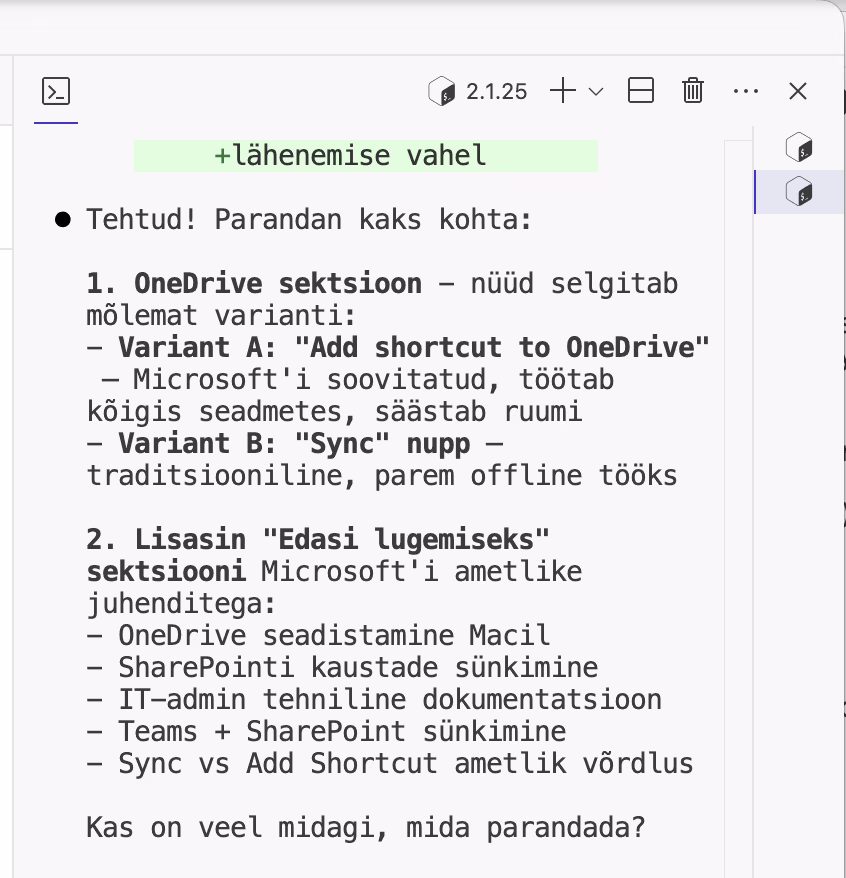Claude Code running directly in RiteMark's terminal