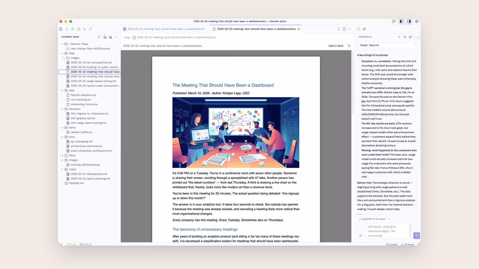 Export to Word and PDF