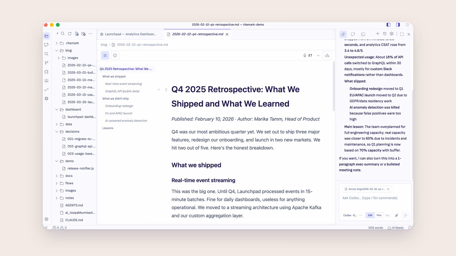 Mis on Ritemark? Markdown-redaktor sisseehitatud AI-agendiga