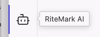 RiteMark AI ikoon külgribal